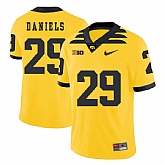 Iowa Hawkeyes 29 LeShun Daniels Yellow College Football Jersey Dzhi,baseball caps,new era cap wholesale,wholesale hats